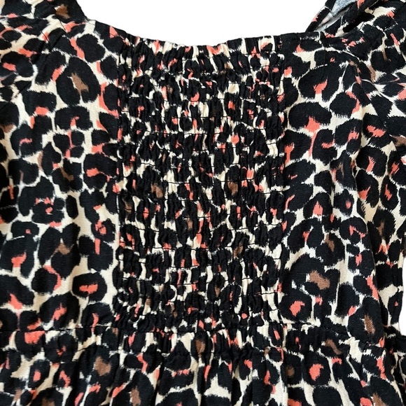 New with tags Who What Wear leopard print square neck puff sleeve mini dress XS - Picture 7 of 8
